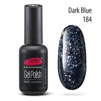 Гель-лак глиттерный PNB 184 Dark Blue темно-синий 8 мл